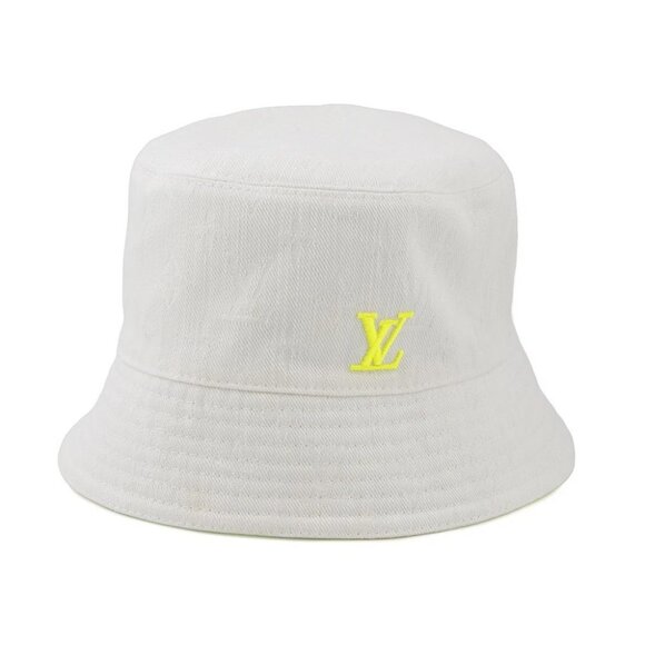 LOUIS VUITTON Monogram Neon Reversible Bucket Hat Size L Cotton Neon Yellow - Picture 5 of 14